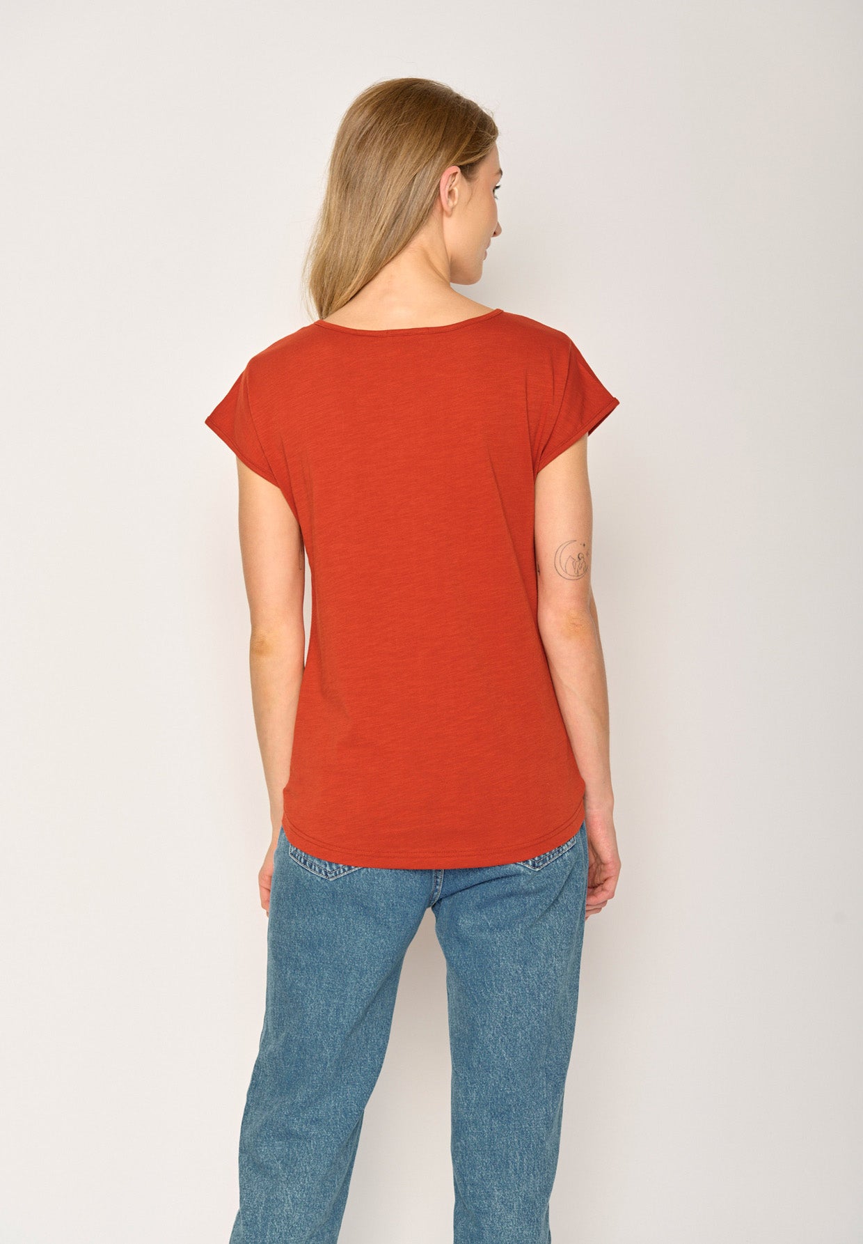 Rot:  Sportliches T-Shirt aus Bio-Baumwolle für Damen [17685]