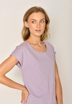 Lila:  Sportliches T-Shirt aus Bio-Baumwolle für Damen [17688]