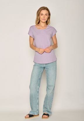 Lila:  Sportliches T-Shirt aus Bio-Baumwolle für Damen [17689]