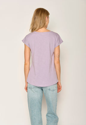 Lila:  Sportliches T-Shirt aus Bio-Baumwolle für Damen [17690]