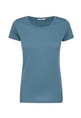 Blau:  Lässiges T-Shirt aus Bio-Baumwolle für Damen [17698]