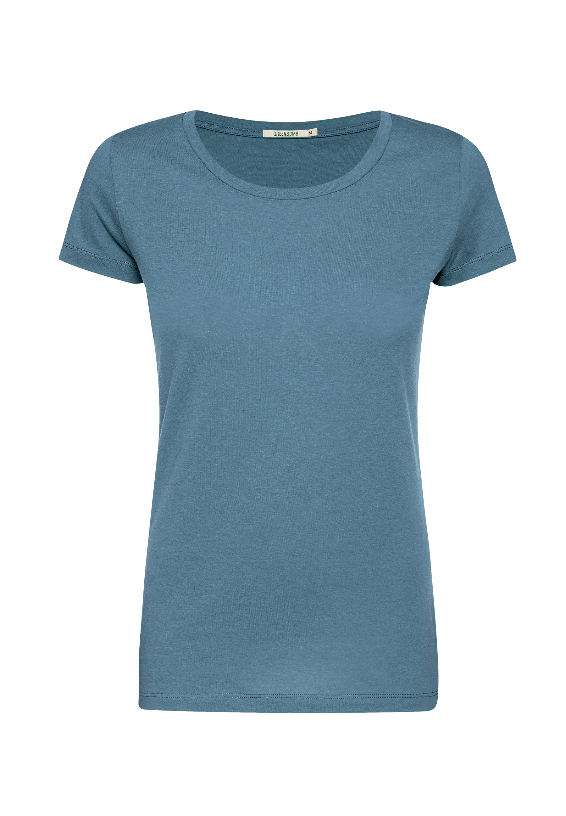 Blau:  Lässiges T-Shirt aus Bio-Baumwolle für Damen [17698]