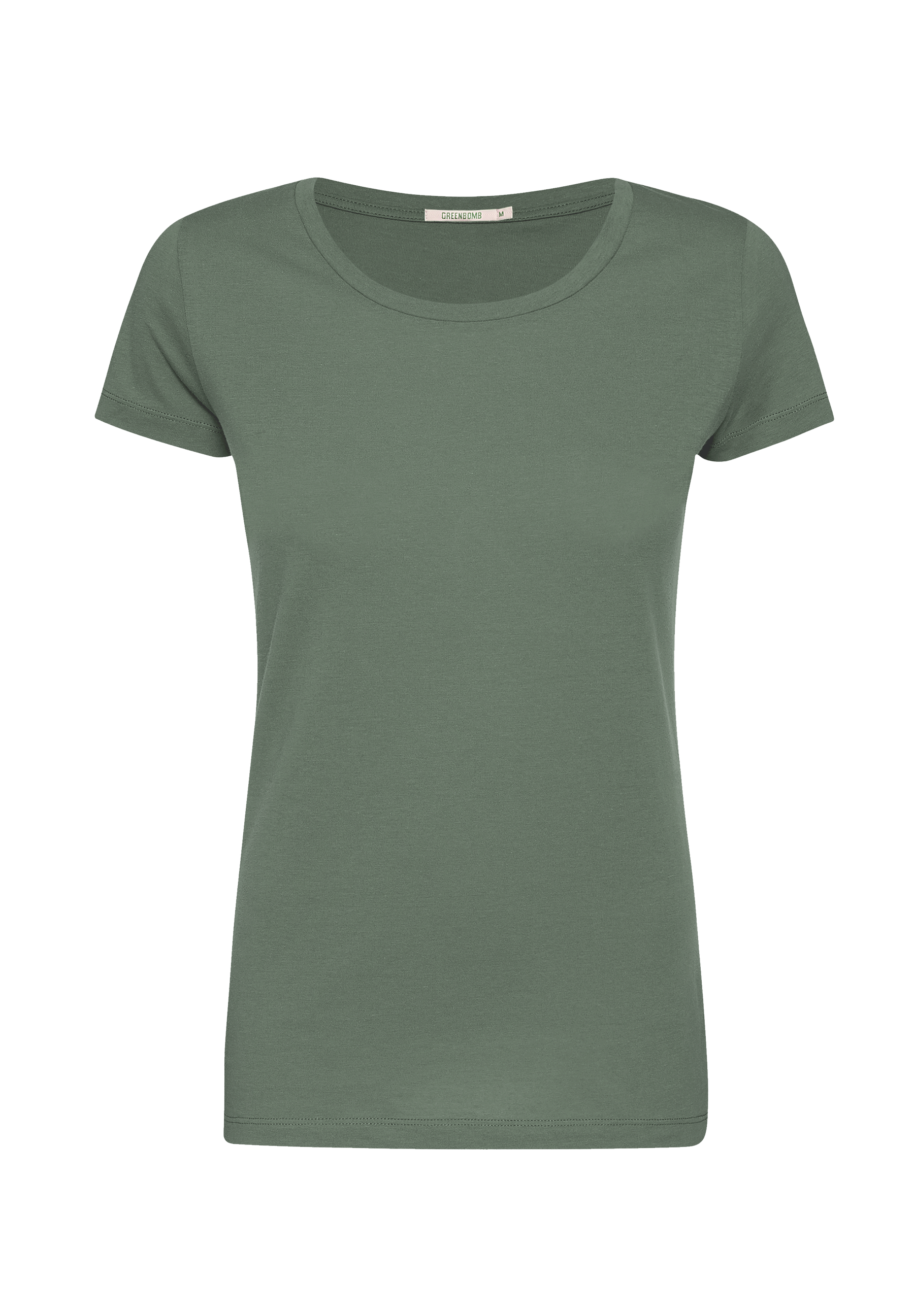 Grün:  Lässiges T-Shirt aus Bio-Baumwolle für Damen [17699]
