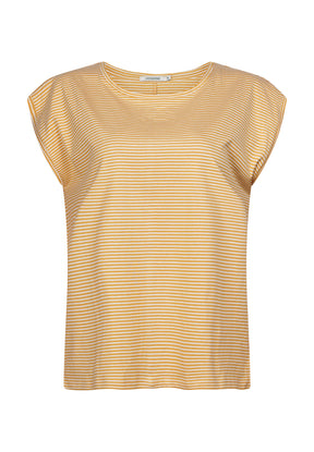 Golden Stripes: Lässiges Shirt aus LENZING™ TENCEL™ Mix für Damen [17709]