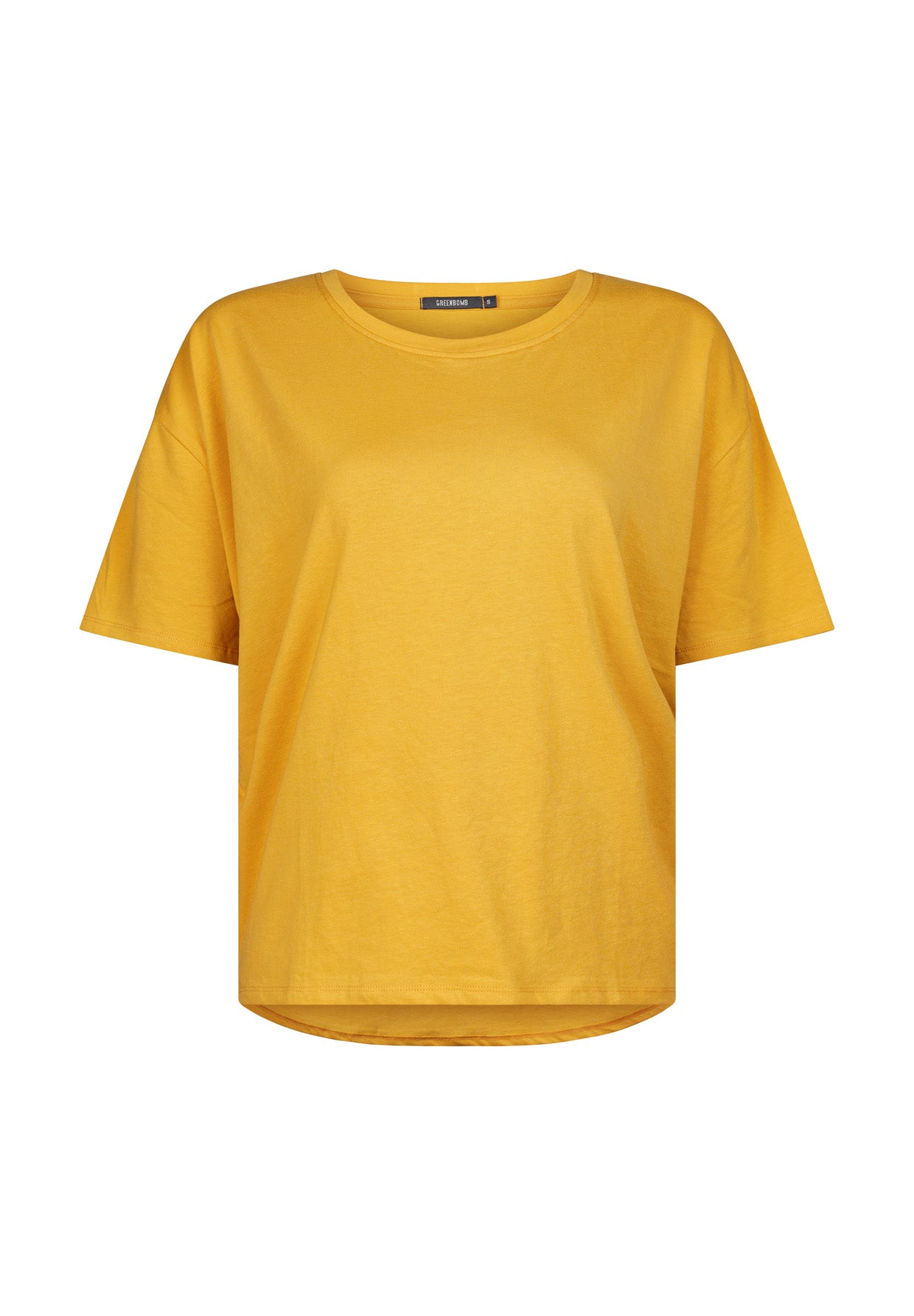 Gelb:  Lässiges T-Shirt aus Bio-Baumwoll Mix für Damen [17724]