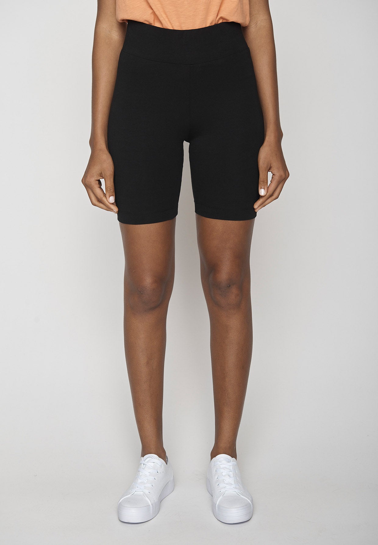 Schwarzer Sportliche Leggings aus Bio-Baumwolle für Damen (1)