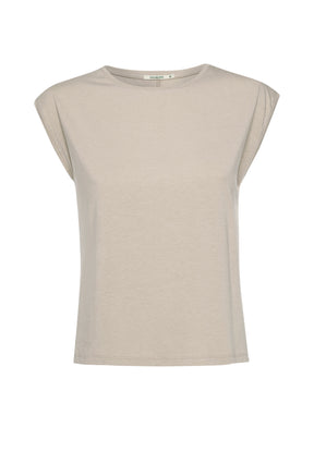 Latte: Lässiges Shirt aus LENZING™ TENCEL™ Mix für Damen [17748]
