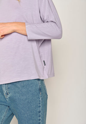 Lilac: Gemütliches Longsleeve aus Viskose (LENZING™ ECOVERO™) Mix für Damen [17750]
