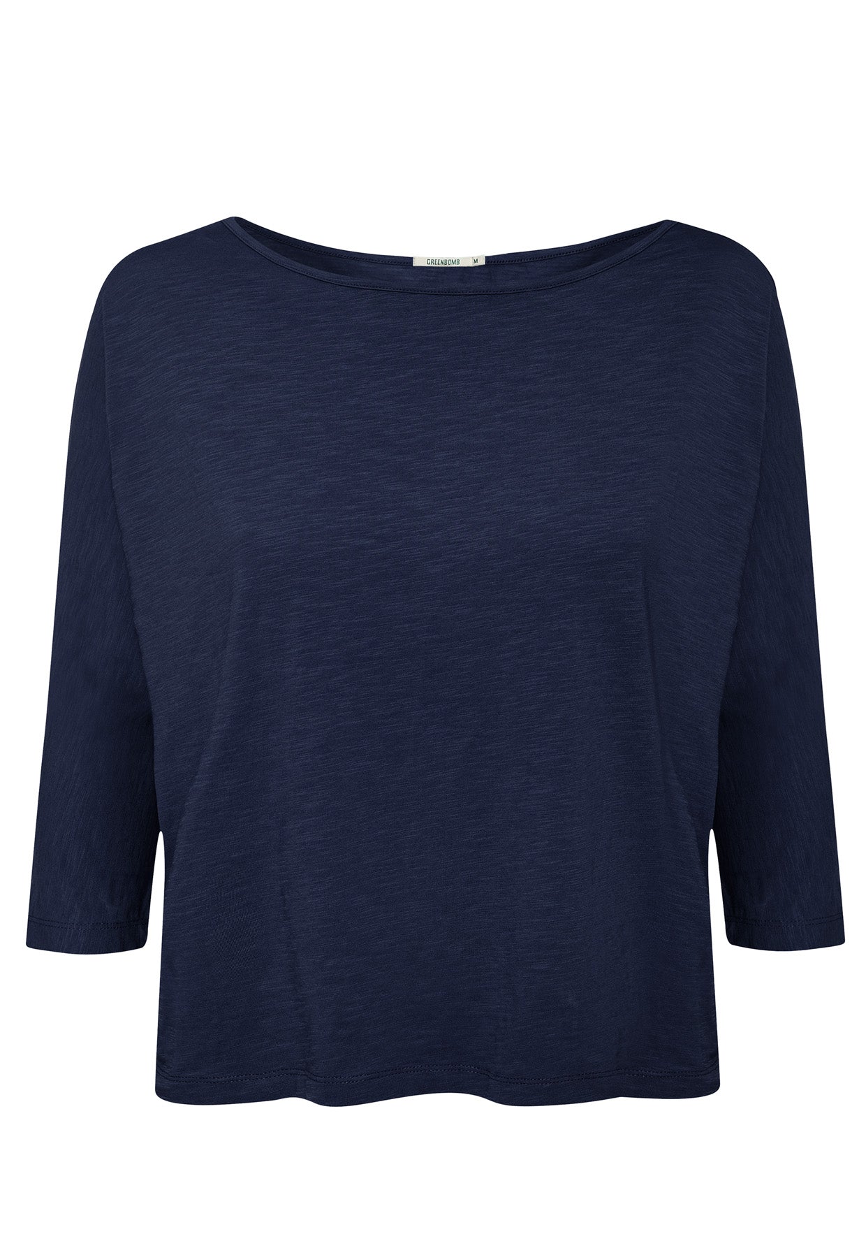 Navy Wash: Gemütliches Longsleeve aus Viskose (LENZING™ ECOVERO™) Mix für Damen [17761]