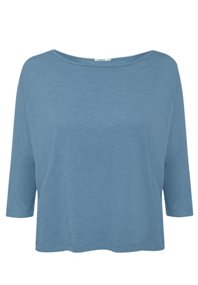 Sloppy Blue: Gemütliches Longsleeve aus Viskose (LENZING™ ECOVERO™) Mix für Damen [17767]