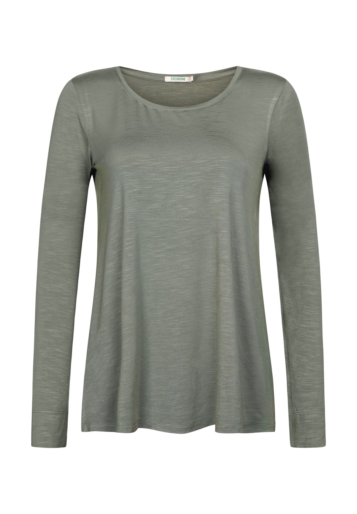 Grün:  Lässiges Longsleeve aus Viskose (LENZING™ ECOVERO™) Mix für Damen [17772]