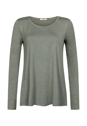 Dirty Olive: Lässiges Longsleeve aus Viskose (LENZING™ ECOVERO™) Mix für Damen [17772]