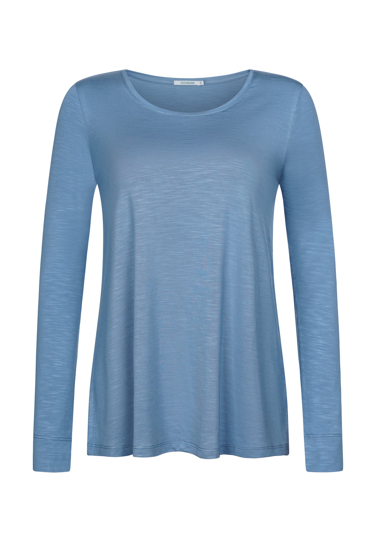 Blau:  Lässiges Longsleeve aus Viskose (LENZING™ ECOVERO™) Mix für Damen [17777]
