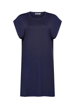 Blau:  Lässiges Kleid aus Viskose (LENZING™ ECOVERO™) Mix für Damen [17784]