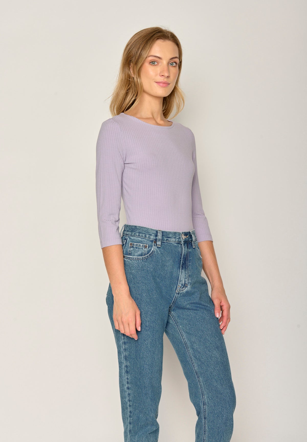 Lila:  Sportliches Longsleeve aus LENZING™ TENCEL™ Mix für Damen [17793]