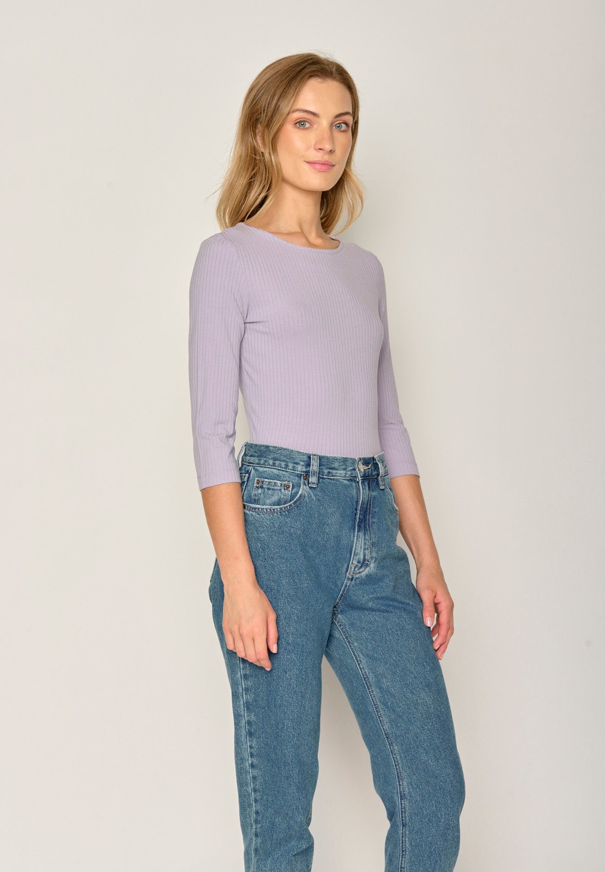 Lila:  Sportliches Longsleeve aus LENZING™ TENCEL™ Mix für Damen [17793]