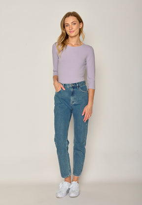 Lila:  Sportliches Longsleeve aus LENZING™ TENCEL™ Mix für Damen [17795]