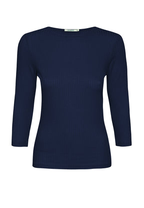 Blau:  Sportliches Longsleeve aus LENZING™ TENCEL™ Mix für Damen [17801]