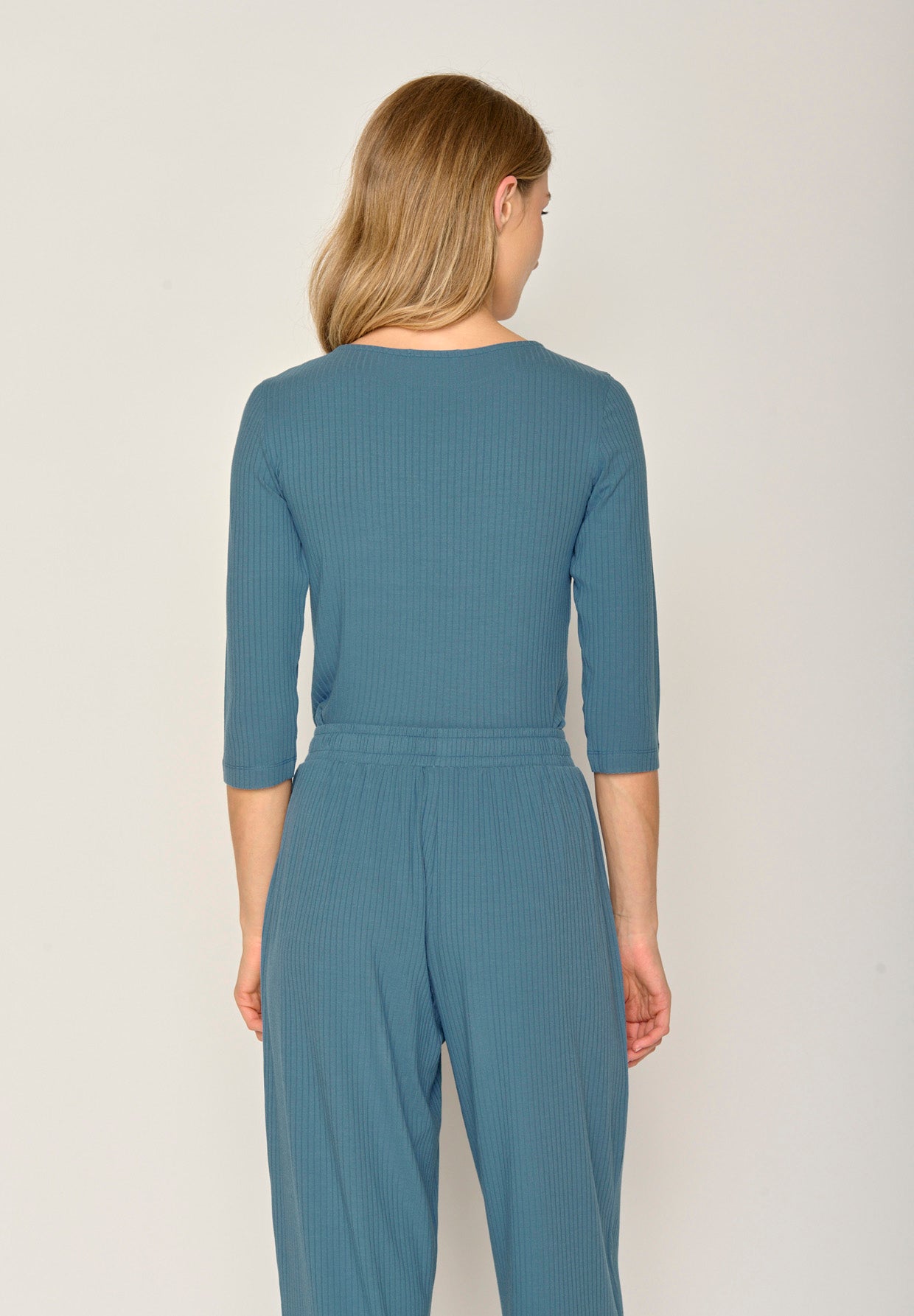 Blau:  Sportliches Longsleeve aus LENZING™ TENCEL™ Mix für Damen [17804]