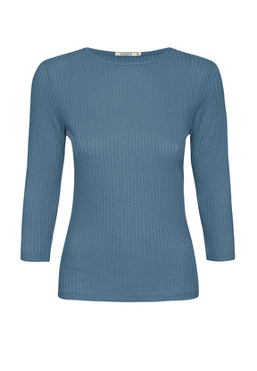Blau:  Sportliches Longsleeve aus LENZING™ TENCEL™ Mix für Damen [17806]