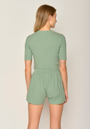 Pale Green: Sportliches Longsleeve aus LENZING™ TENCEL™ Mix für Damen [17814]