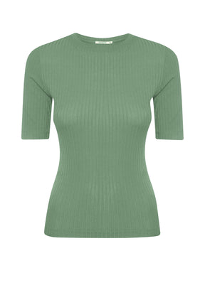 Pale Green: Sportliches Longsleeve aus LENZING™ TENCEL™ Mix für Damen [17816]