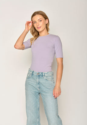 Lilac: Sportliches Longsleeve aus LENZING™ TENCEL™ Mix für Damen [17818]