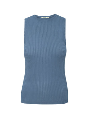 Sloppy Blue: Sportliches Top aus LENZING™ TENCEL™ Mix für Damen [17826]