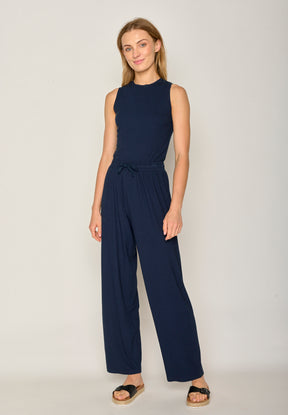 Navy Wash: Lässige Hose aus LENZING™ ECOVERO™ für Damen [17867]