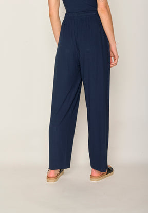 Navy Wash: Lässige Hose aus LENZING™ ECOVERO™ für Damen [17868]
