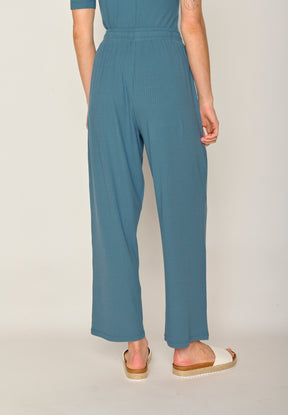 Sloppy Blue: Lässige Hose aus LENZING™ ECOVERO™ für Damen [17874]
