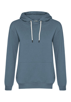 Blau:  Gemütlicher Hoodie aus Bio-Baumwolle für Damen [17880]