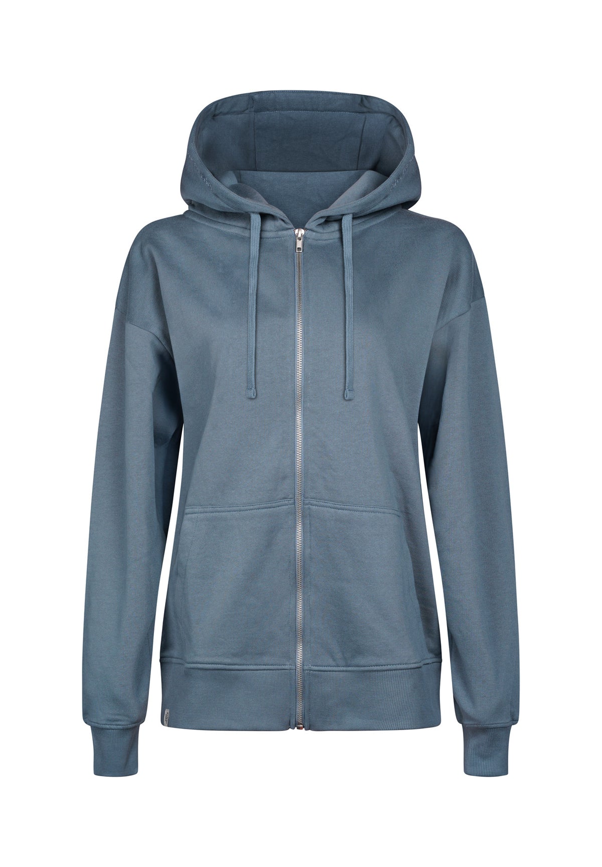 Vintage Blue: Lässige Sweatjacke aus Baumwolle für Damen [17887]