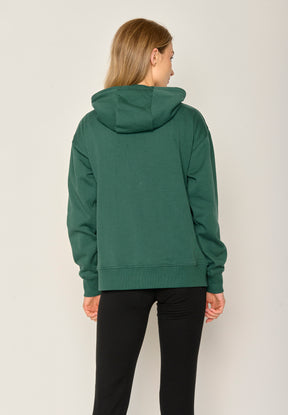 Grün:  Lässige Sweatjacke aus Baumwolle für Damen [17890]