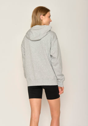 Grau:  Lässige Sweatjacke aus Baumwolle für Damen [17896]