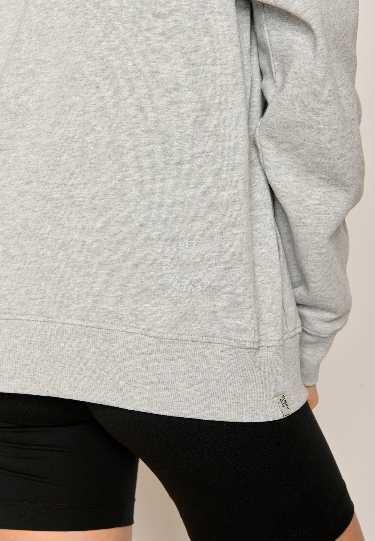 Grau:  Lässige Sweatjacke aus Baumwolle für Damen [17899]