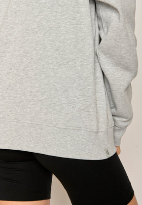 Grau:  Lässige Sweatjacke aus Baumwolle für Damen [17899]