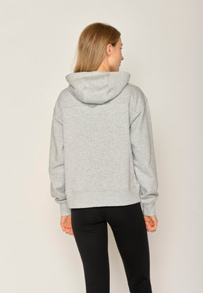Grau:  Gemütlicher Hoodie aus Bio-Baumwoll Mix für Damen [17909]