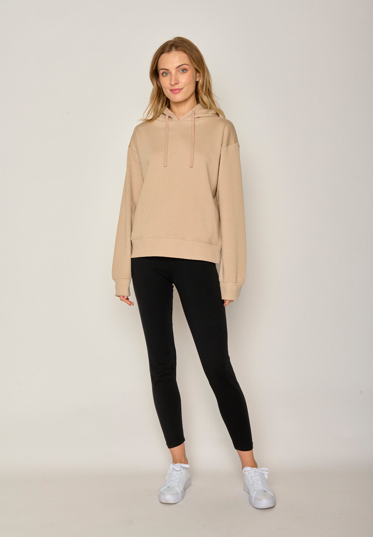 Braun:  Gemütlicher Hoodie aus Bio-Baumwoll Mix für Damen [17923]