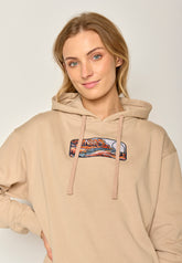 Braun:  Gemütlicher Hoodie aus Bio-Baumwoll Mix für Damen [17931]