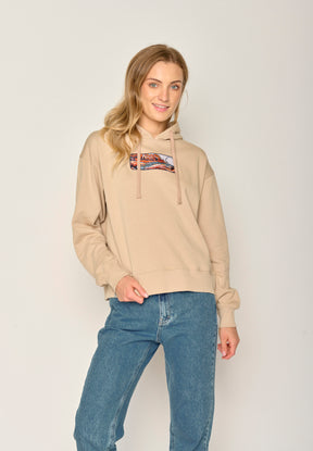 Braun:  Gemütlicher Hoodie aus Bio-Baumwoll Mix für Damen [17932]