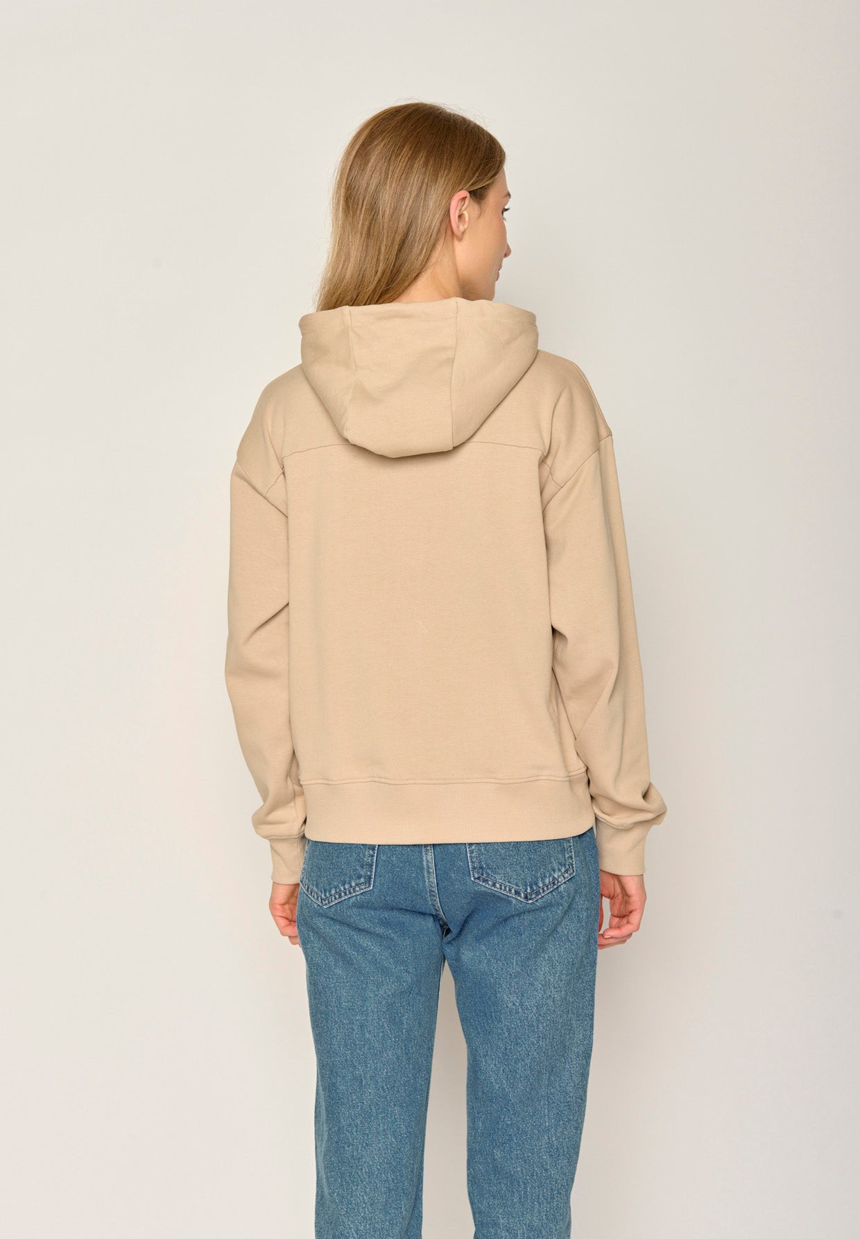 Braun:  Gemütlicher Hoodie aus Bio-Baumwoll Mix für Damen [17936]