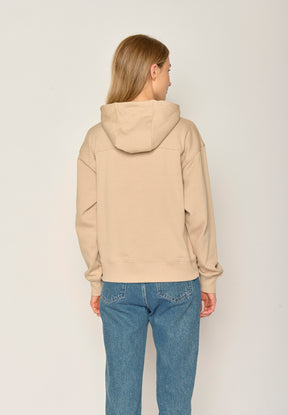 Braun:  Gemütlicher Hoodie aus Bio-Baumwoll Mix für Damen [17936]