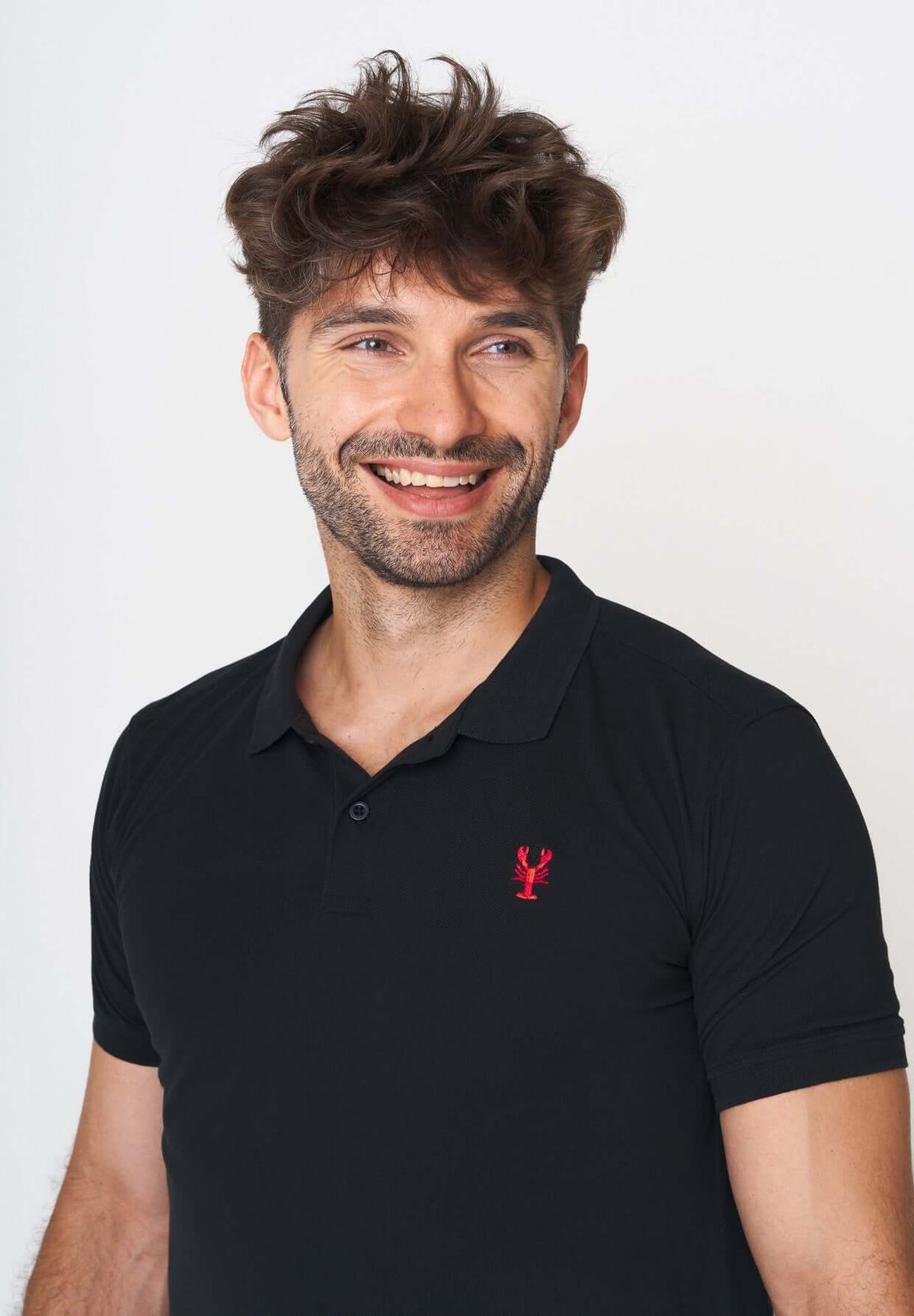 Schwarz:  Sportliches Polo aus Baumwoll-Mix für Herren [17950]