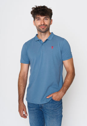 Blau:  Sportliches Polo aus Baumwoll-Mix für Herren [17955]