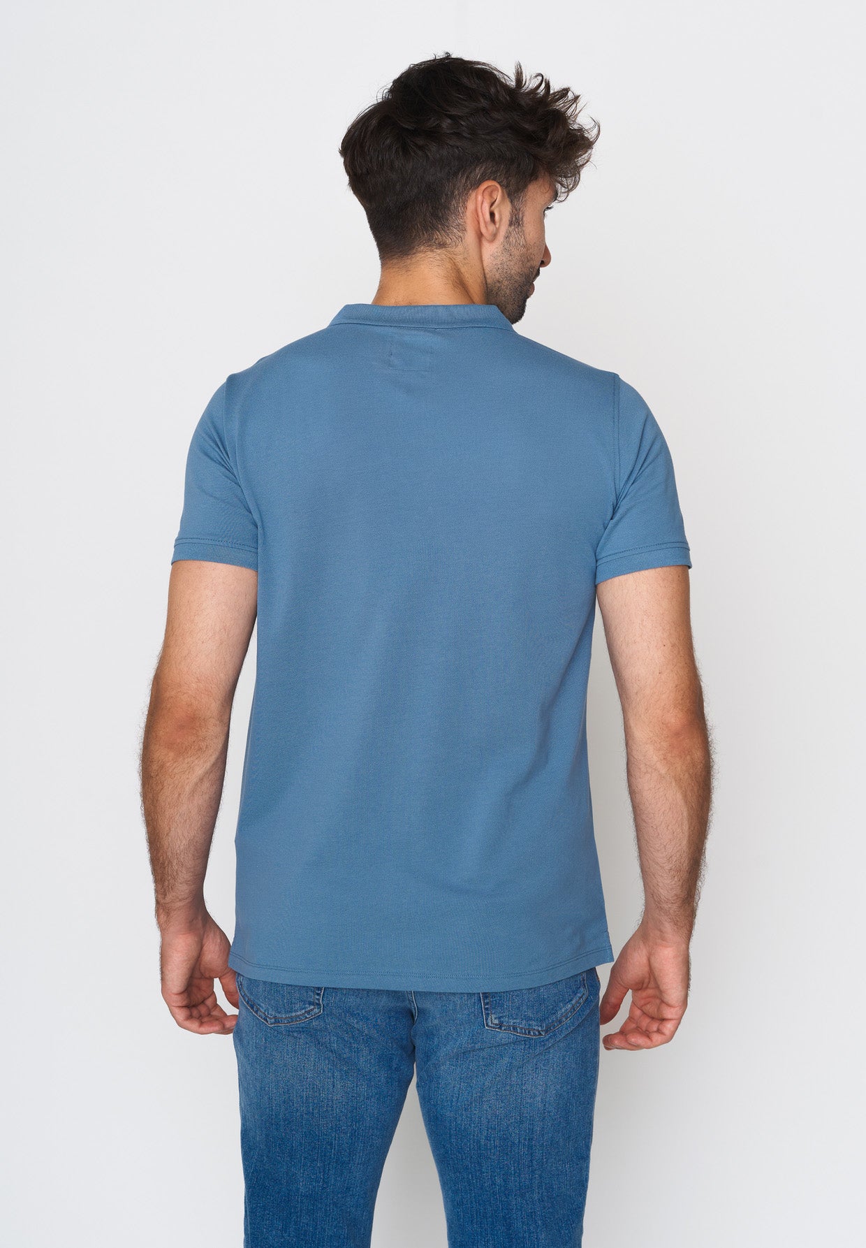 Blau:  Sportliches Polo aus Baumwoll-Mix für Herren [17963]