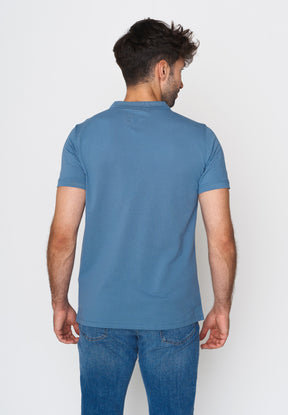 Blau:  Sportliches Polo aus Baumwoll-Mix für Herren [17963]