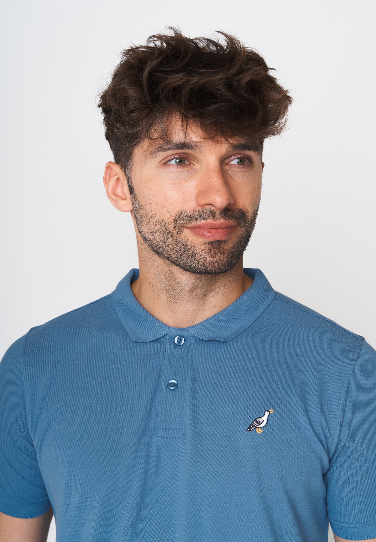 Blau:  Sportliches Polo aus Baumwoll-Mix für Herren [17964]