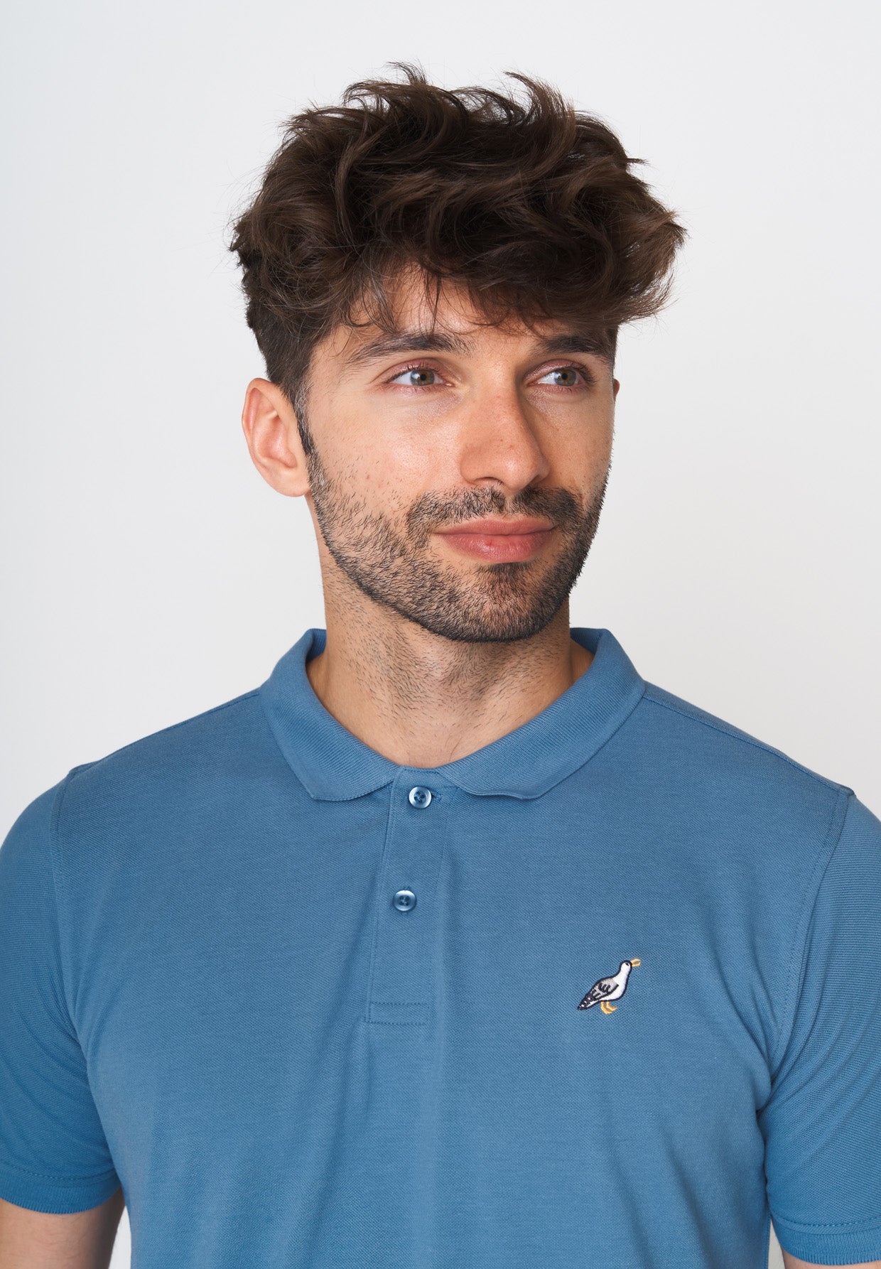 Blau:  Sportliches Polo aus Baumwoll-Mix für Herren [17964]
