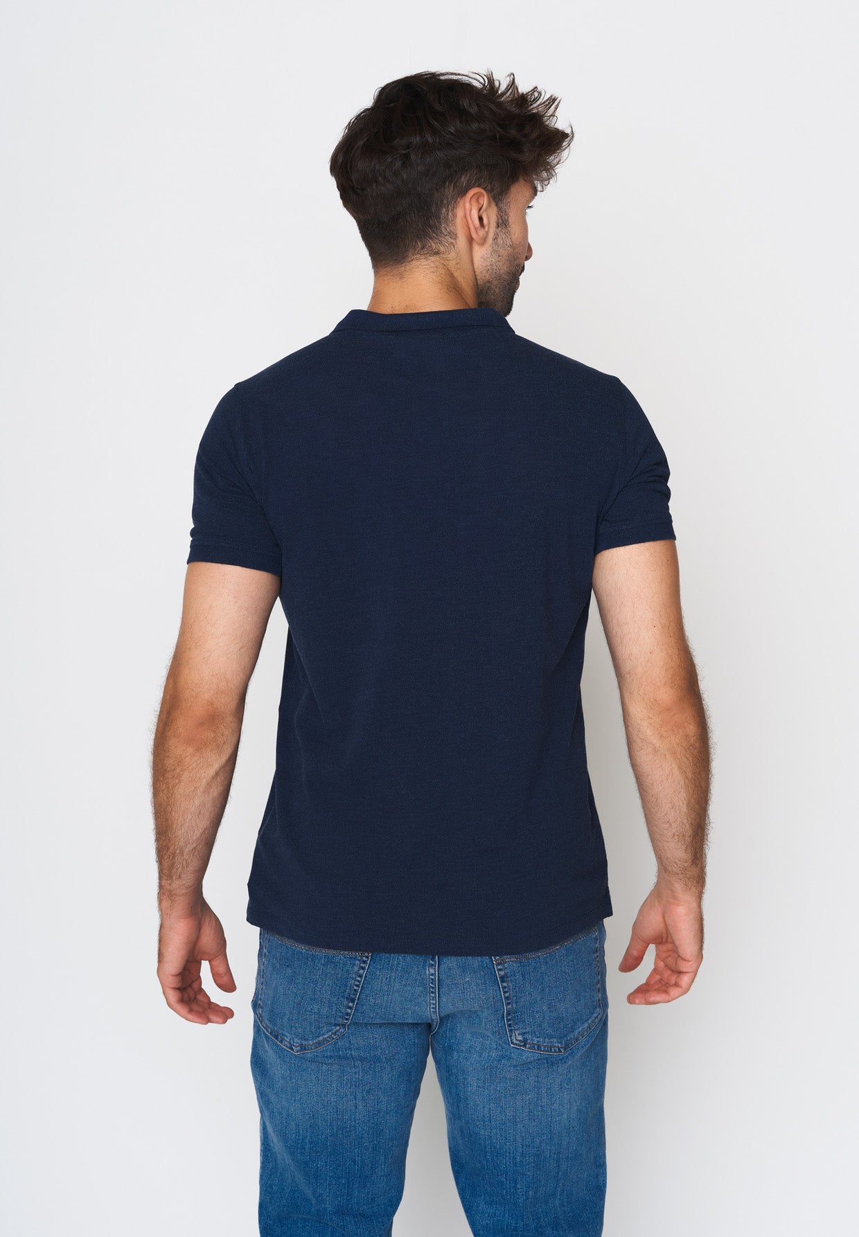 Blau:  Sportliches Polo aus Baumwoll-Mix für Herren [17970]